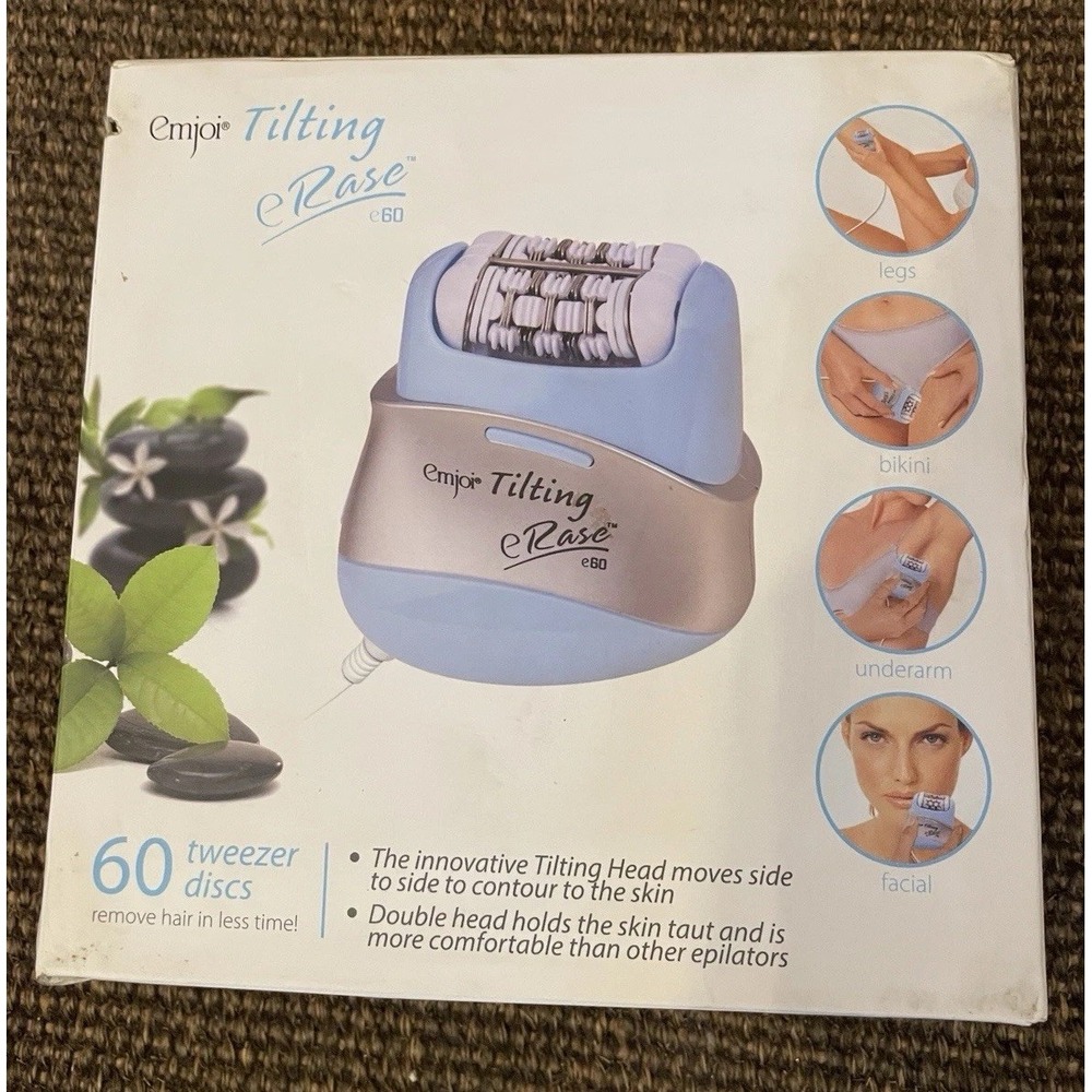 Emjoi eRase Tilting e60 Epilator Precision Hair Remover 60 Tweezer Blue